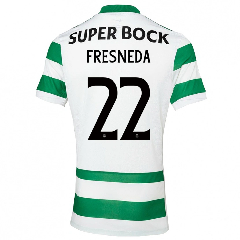 Danxen Niño Camiseta Iván Fresneda #22 Verde Blanco 1ª Equipación 2025/26 La Camisa México