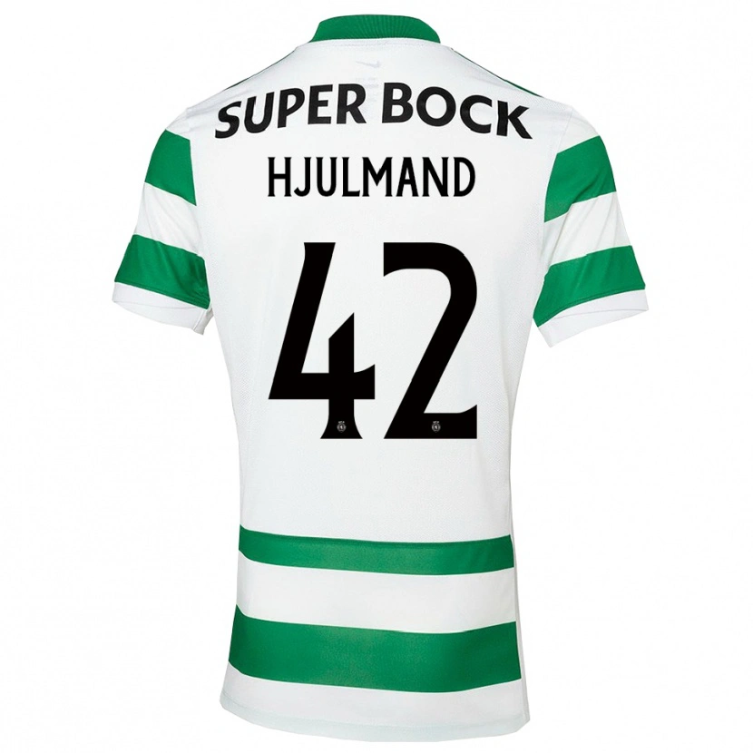 Danxen Niño Camiseta Morten Hjulmand #42 Verde Blanco 1ª Equipación 2025/26 La Camisa México