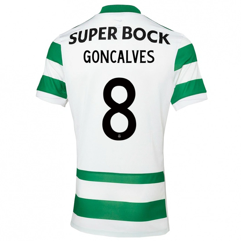 Danxen Niño Camiseta Pedro Gonçalves #8 Verde Blanco 1ª Equipación 2025/26 La Camisa México
