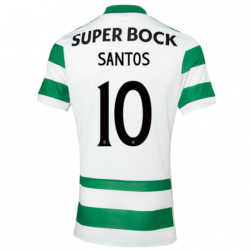 Danxen Niño Camiseta Gui Santos #10 Verde Blanco 1ª Equipación 2025/26 La Camisa México