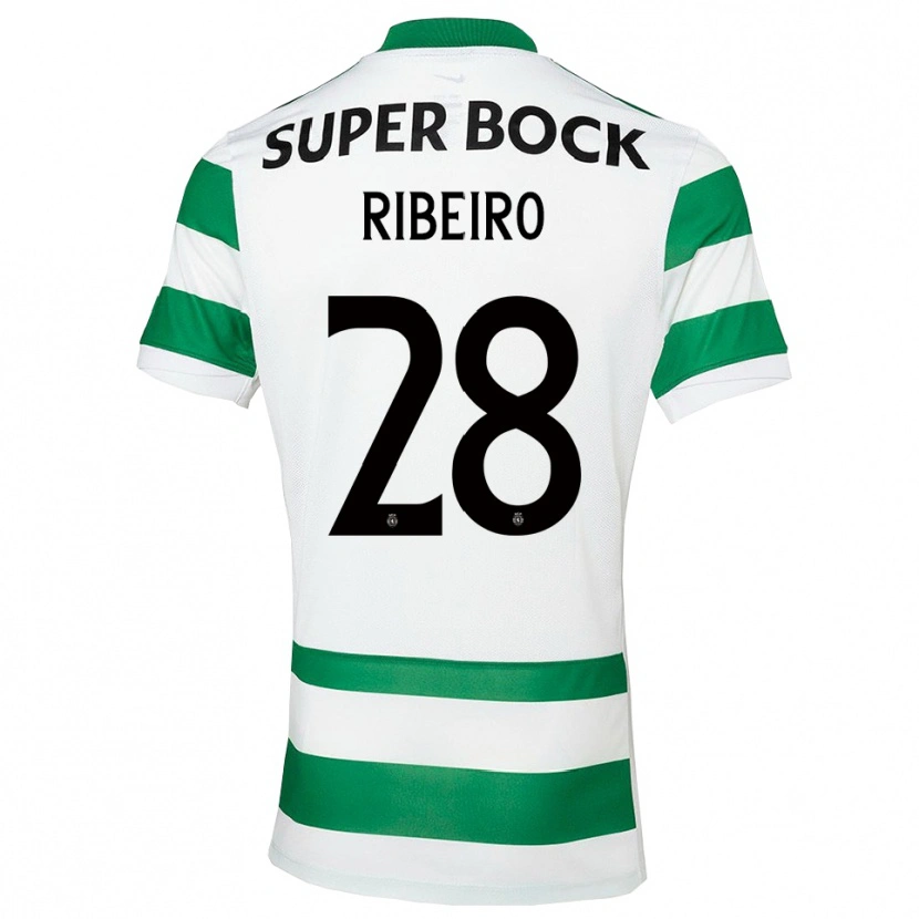 Danxen Niño Camiseta Rodrigo Ribeiro #28 Verde Blanco 1ª Equipación 2025/26 La Camisa México