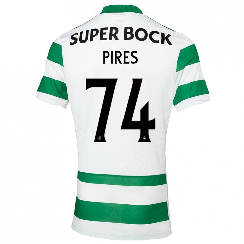 Danxen Niño Camiseta Guilherme Pires #74 Verde Blanco 1ª Equipación 2025/26 La Camisa México