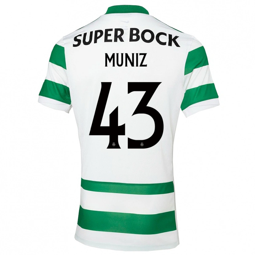 Danxen Niño Camiseta João Muniz #43 Verde Blanco 1ª Equipación 2025/26 La Camisa México