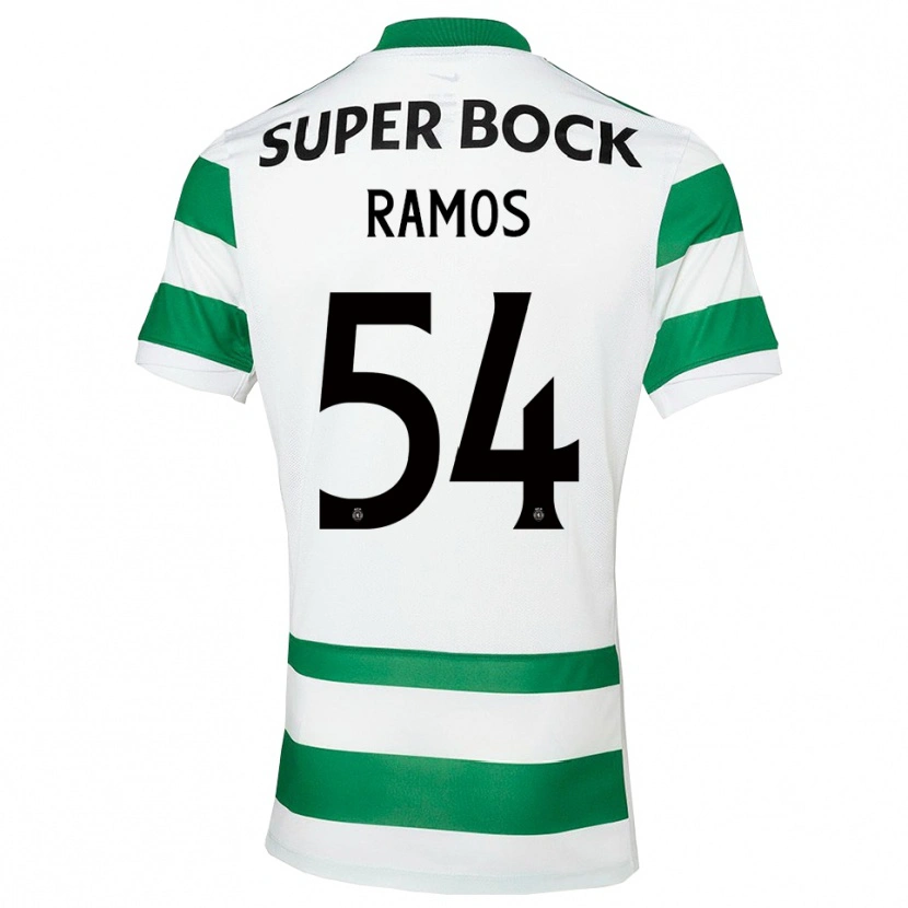 Danxen Niño Camiseta Bruno Ramos #54 Verde Blanco 1ª Equipación 2025/26 La Camisa México
