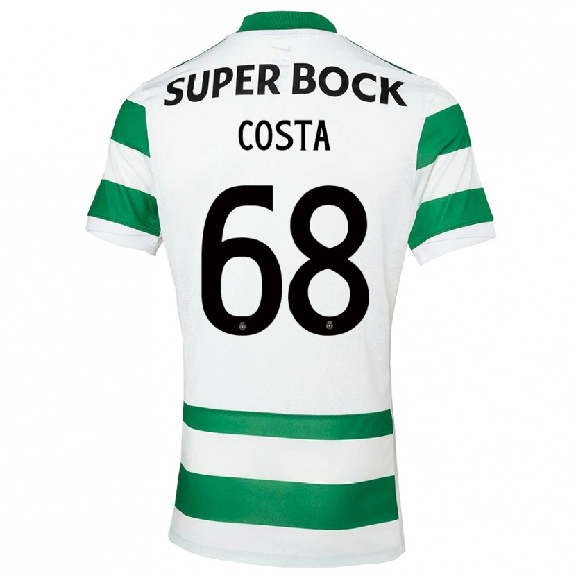 Danxen Niño Camiseta Daniel Costa #68 Verde Blanco 1ª Equipación 2025/26 La Camisa México