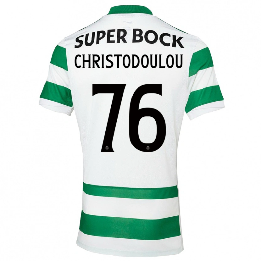 Danxen Niño Camiseta Argyris Christodoulou #76 Verde Blanco 1ª Equipación 2025/26 La Camisa México