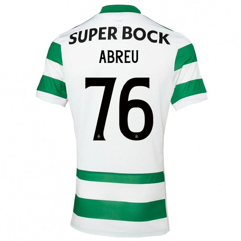 Danxen Niño Camiseta Diogo Abreu #76 Verde Blanco 1ª Equipación 2025/26 La Camisa México