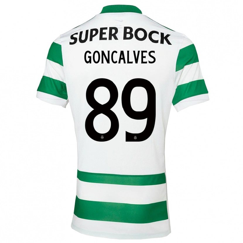 Danxen Niño Camiseta Andre Goncalves #89 Verde Blanco 1ª Equipación 2025/26 La Camisa México