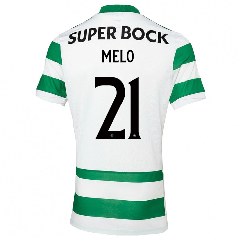 Danxen Niño Camiseta Gabriel Melo #21 Verde Blanco 1ª Equipación 2025/26 La Camisa México