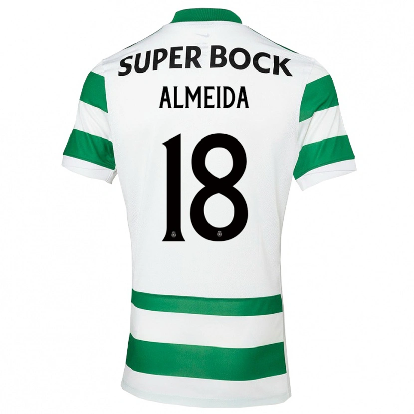 Danxen Niño Camiseta Miguel Almeida #18 Verde Blanco 1ª Equipación 2025/26 La Camisa México