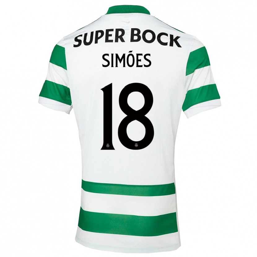 Danxen Niño Camiseta Francisco Simões #18 Verde Blanco 1ª Equipación 2025/26 La Camisa México