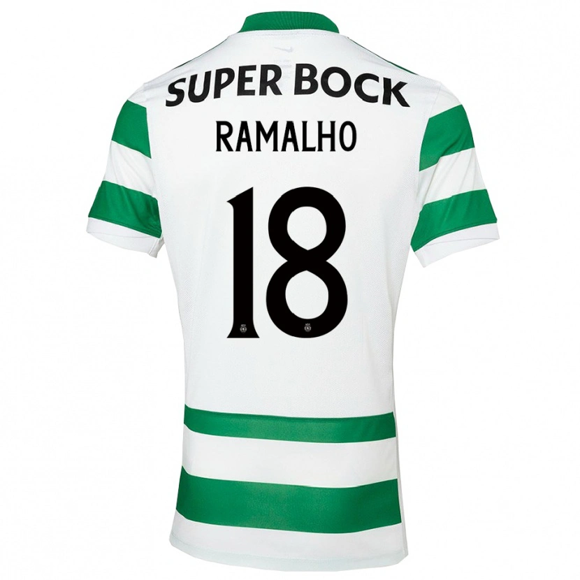 Danxen Niño Camiseta Inês Filipa Ramalho Gonçalves #18 Verde Blanco 1ª Equipación 2025/26 La Camisa México