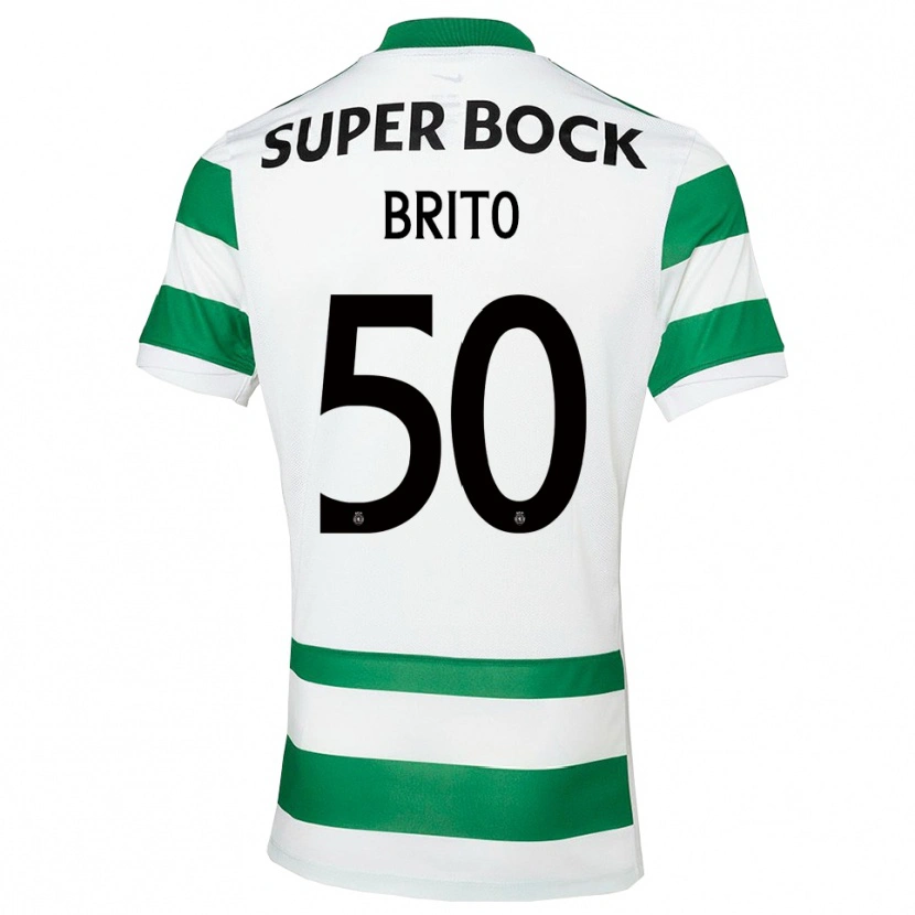 Danxen Niño Camiseta Alexandre Brito #50 Verde Blanco 1ª Equipación 2025/26 La Camisa México
