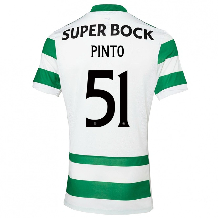 Danxen Niño Camiseta Diogo Pinto #51 Verde Blanco 1ª Equipación 2025/26 La Camisa México