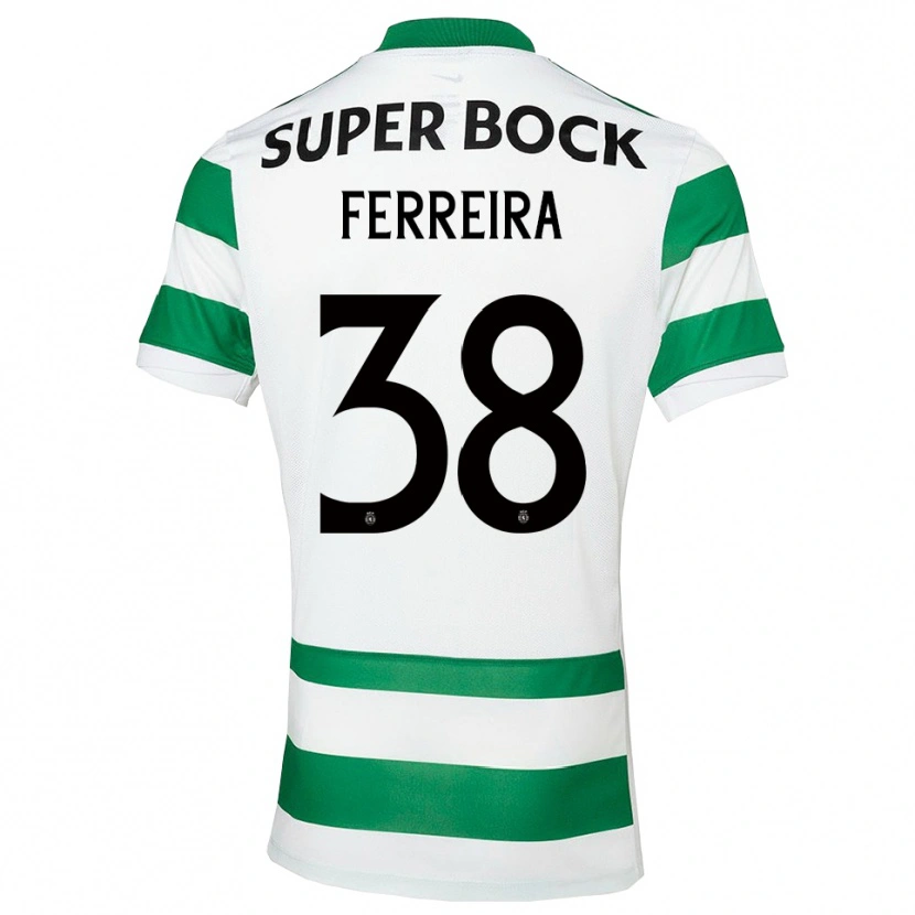 Danxen Niño Camiseta Marta Ferreira #38 Verde Blanco 1ª Equipación 2025/26 La Camisa México
