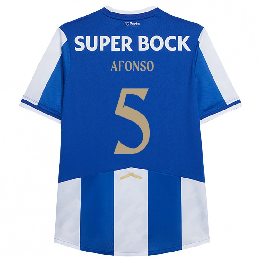 Danxen Niño Camiseta Zé Afonso #5 Azul Blanco 1ª Equipación 2025/26 La Camisa México