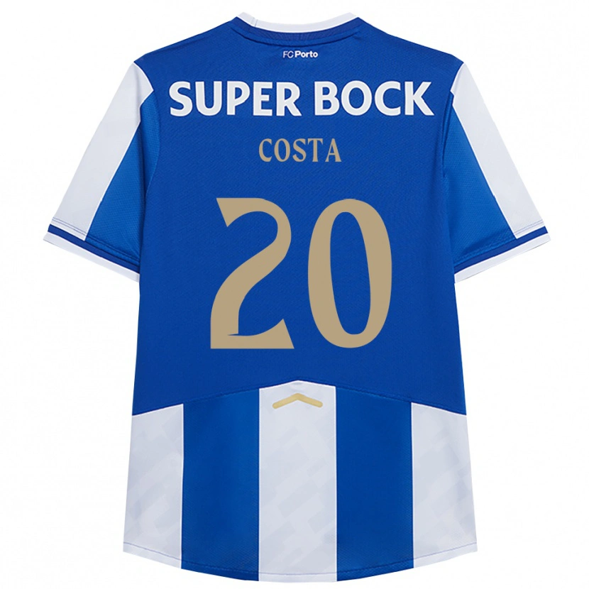 Danxen Niño Camiseta Alberto Costa #20 Azul Blanco 1ª Equipación 2025/26 La Camisa México