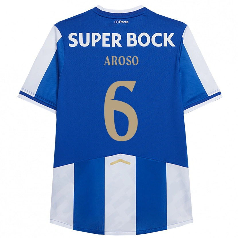 Danxen Niño Camiseta Carolina Aroso #6 Azul Blanco 1ª Equipación 2025/26 La Camisa México