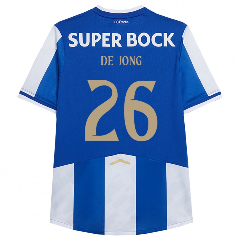 Danxen Niño Camiseta Luuk De Jong #26 Azul Blanco 1ª Equipación 2025/26 La Camisa México