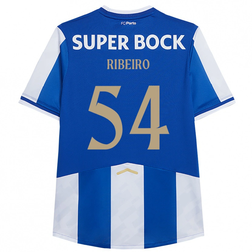 Danxen Niño Camiseta António Ribeiro #54 Azul Blanco 1ª Equipación 2025/26 La Camisa México