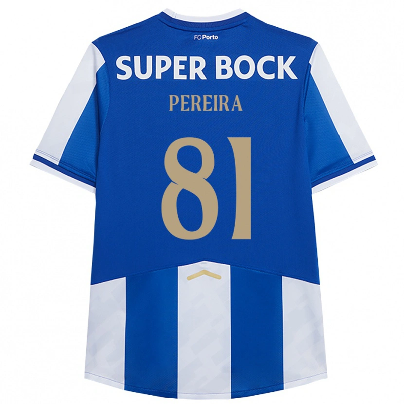 Danxen Niño Camiseta Martim Pereira #81 Azul Blanco 1ª Equipación 2025/26 La Camisa México