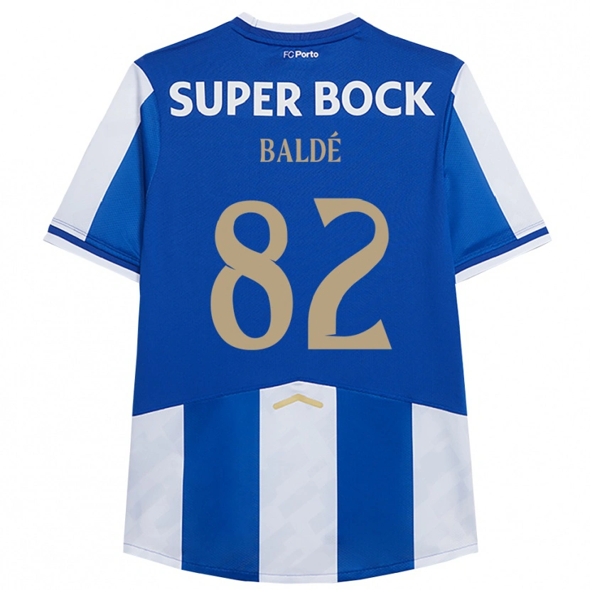 Danxen Niño Camiseta Alfa Baldé #82 Azul Blanco 1ª Equipación 2025/26 La Camisa México