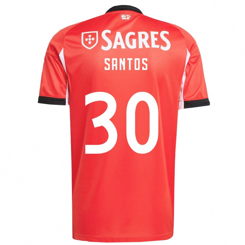 Danxen Niño Camiseta Daniela Santos #30 Rojo Blanco 1ª Equipación 2025/26 La Camisa México