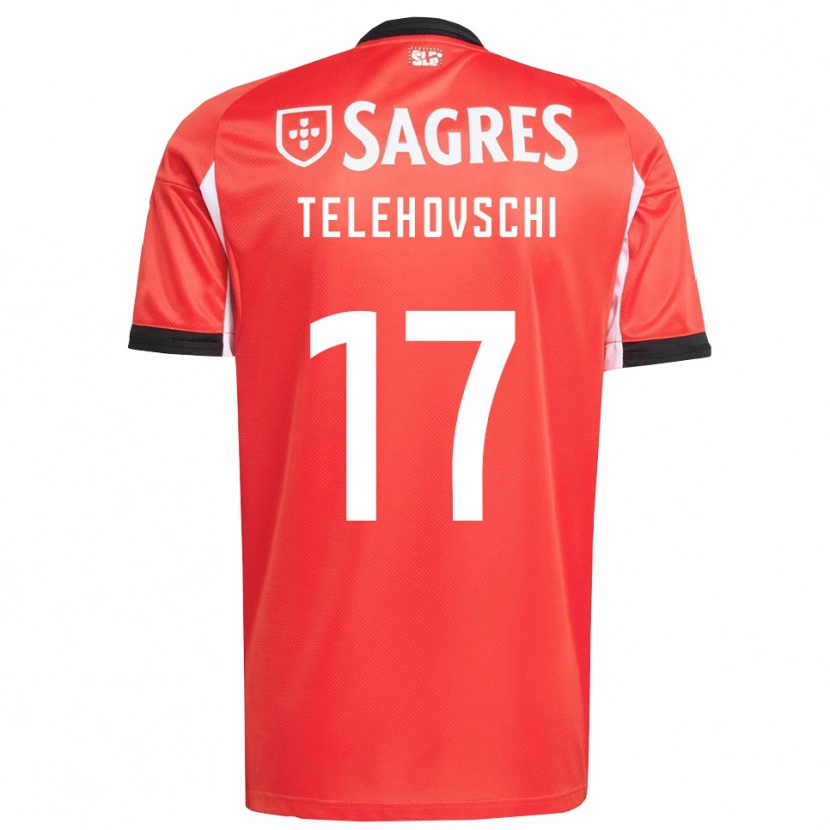 Danxen Niño Camiseta Dinis Telehovschi #17 Rojo Blanco 1ª Equipación 2025/26 La Camisa México