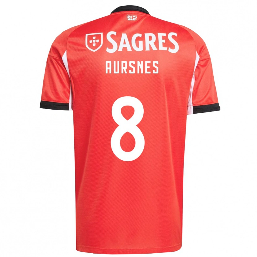 Danxen Niño Camiseta Fredrik Aursnes #8 Rojo Blanco 1ª Equipación 2025/26 La Camisa México