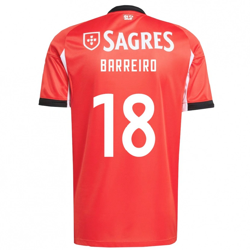 Danxen Niño Camiseta Leandro Barreiro #18 Rojo Blanco 1ª Equipación 2025/26 La Camisa México