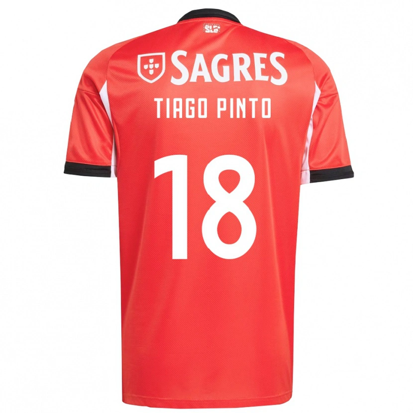 Danxen Niño Camiseta Tiago Pinto #18 Rojo Blanco 1ª Equipación 2025/26 La Camisa México