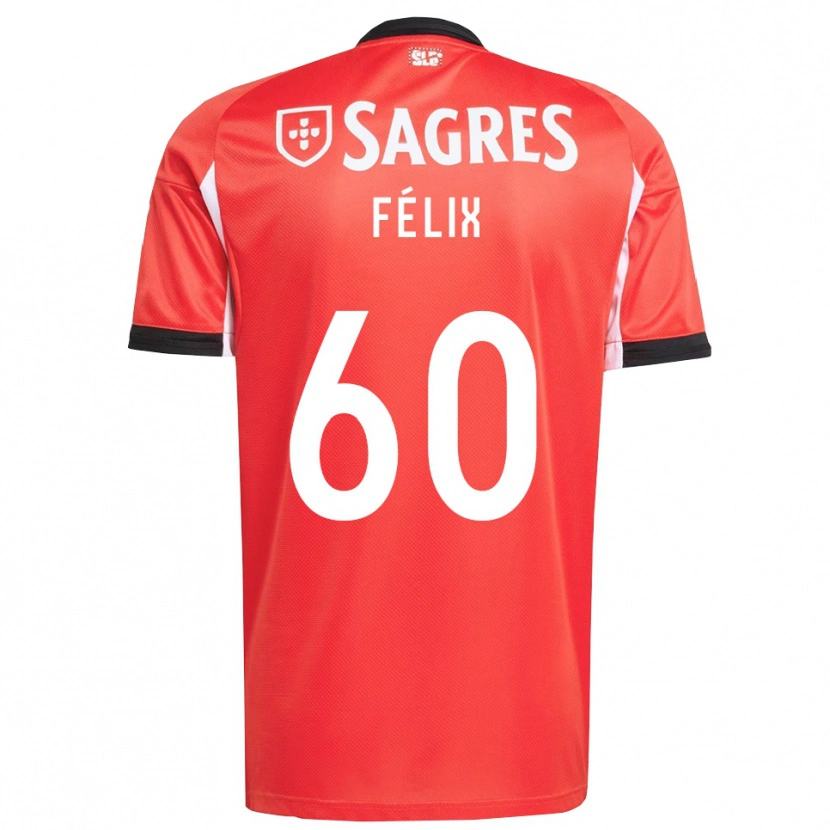 Danxen Niño Camiseta Nuno Félix #60 Rojo Blanco 1ª Equipación 2025/26 La Camisa México