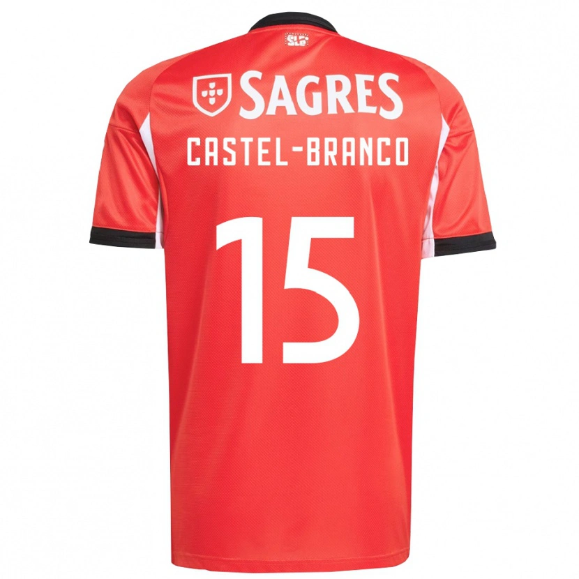 Danxen Niño Camiseta Diego Castel Branco #15 Rojo Blanco 1ª Equipación 2025/26 La Camisa México