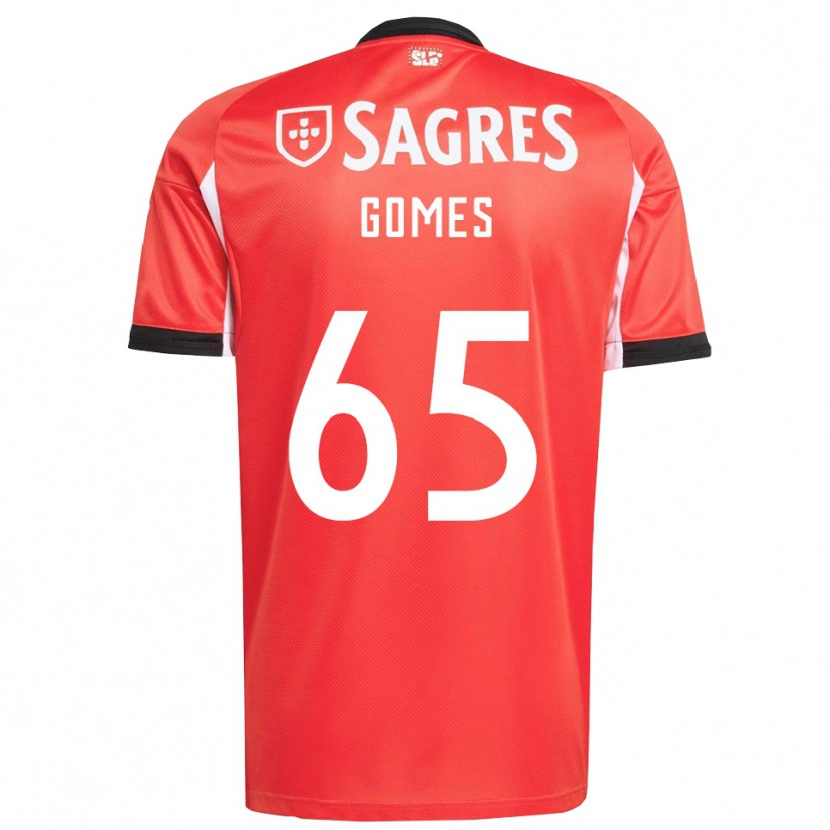 Danxen Niño Camiseta André Gomes #65 Rojo Blanco 1ª Equipación 2025/26 La Camisa México