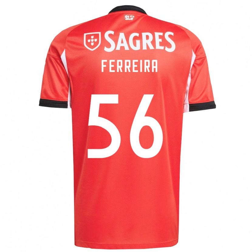 Danxen Niño Camiseta Martim Ferreira #56 Rojo Blanco 1ª Equipación 2025/26 La Camisa México