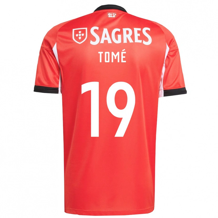 Danxen Niño Camiseta Olivio Tomé #19 Rojo Blanco 1ª Equipación 2025/26 La Camisa México