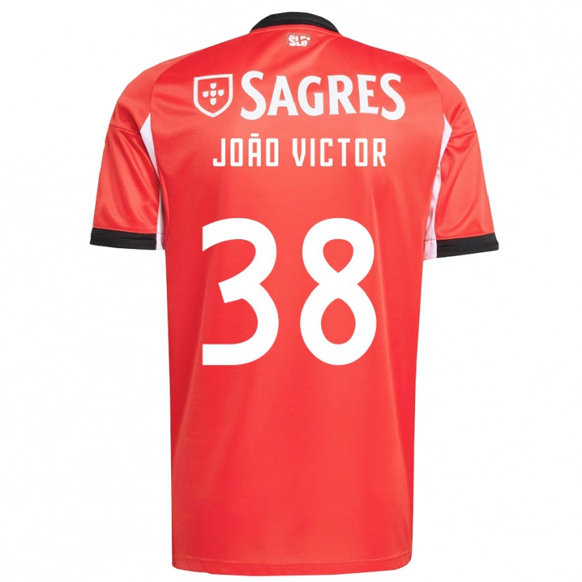 Danxen Niño Camiseta Joao Victor #38 Rojo Blanco 1ª Equipación 2025/26 La Camisa México