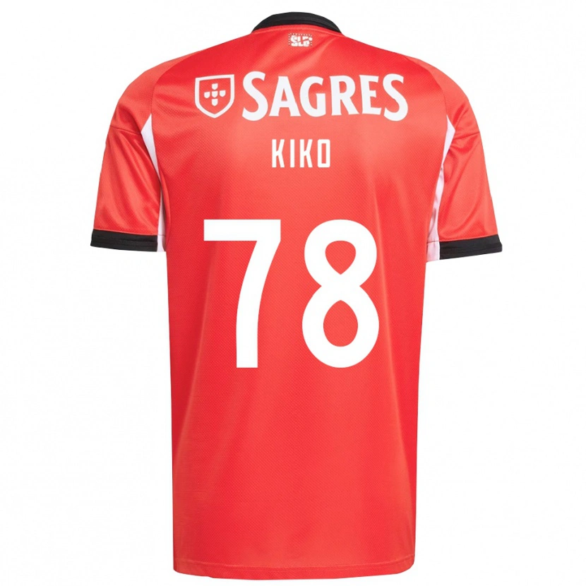 Danxen Niño Camiseta Kiko #78 Rojo Blanco 1ª Equipación 2025/26 La Camisa México