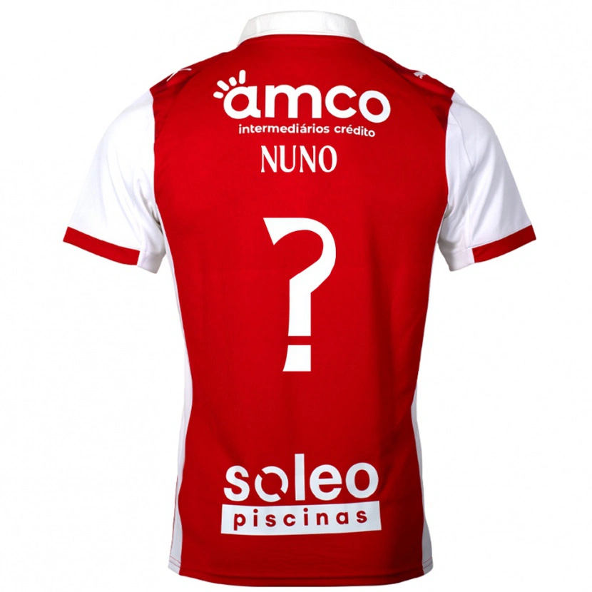 Danxen Niño Camiseta Nuno Teixeira #0 Rojo Blanco 1ª Equipación 2025/26 La Camisa México