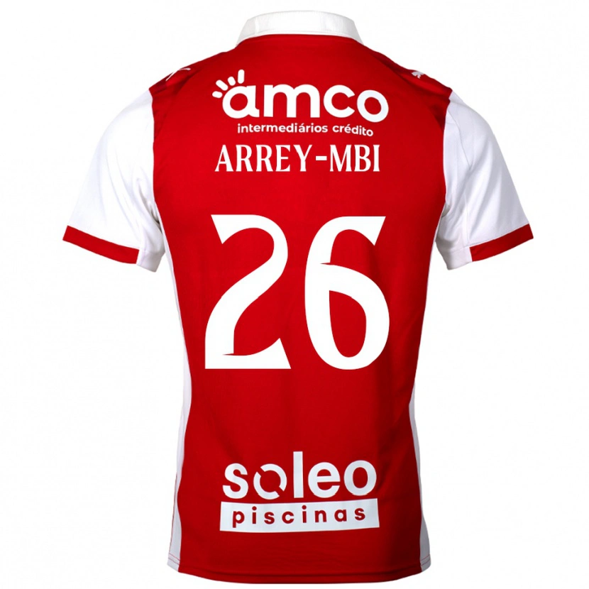 Danxen Niño Camiseta Bright Arrey-Mbi #26 Rojo Blanco 1ª Equipación 2025/26 La Camisa México
