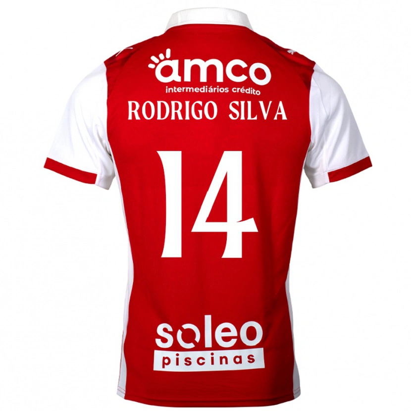 Danxen Niño Camiseta Rodrigo Silva #14 Rojo Blanco 1ª Equipación 2025/26 La Camisa México