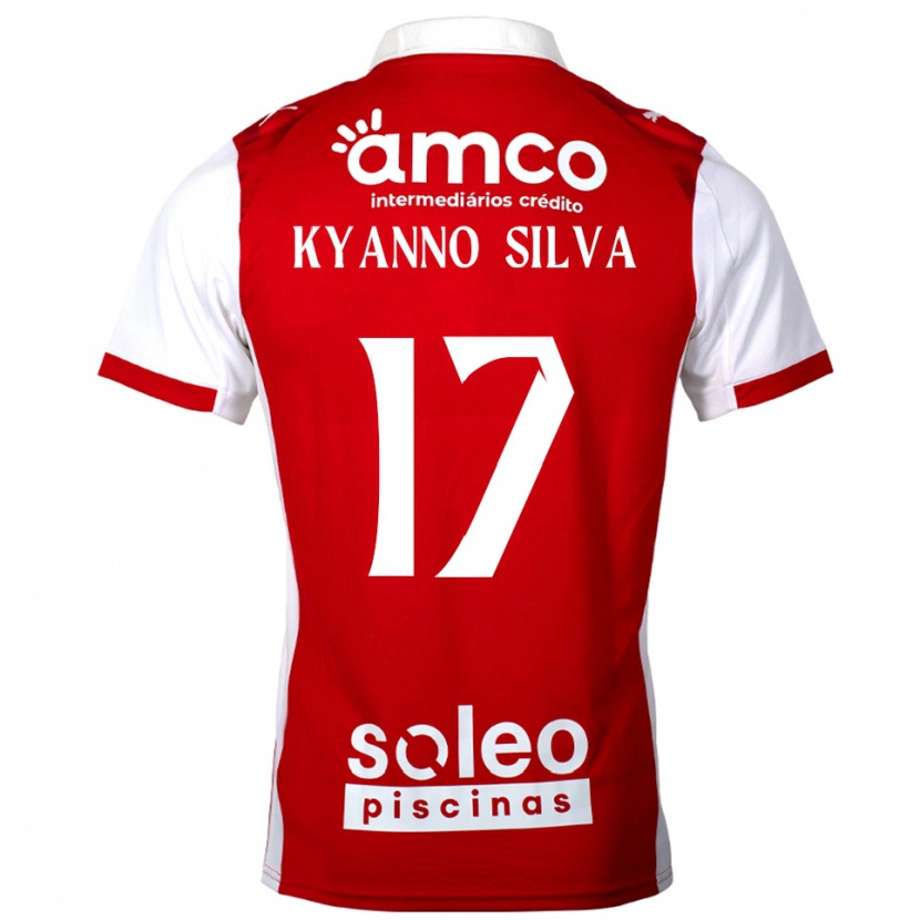 Danxen Niño Camiseta Kyanno Silva #17 Rojo Blanco 1ª Equipación 2025/26 La Camisa México