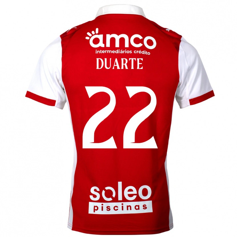 Danxen Niño Camiseta Vânia Duarte #22 Rojo Blanco 1ª Equipación 2025/26 La Camisa México