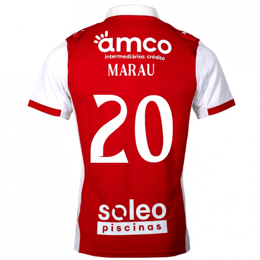 Danxen Niño Camiseta Madalena Marau #20 Rojo Blanco 1ª Equipación 2025/26 La Camisa México