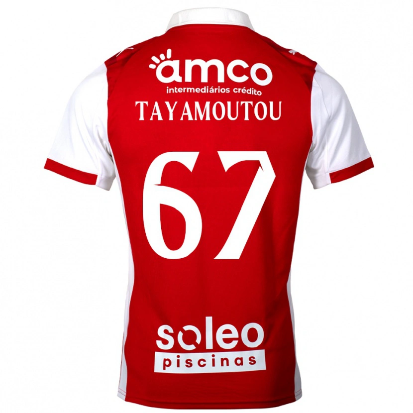 Danxen Niño Camiseta Enzo Tayamoutou #67 Rojo Blanco 1ª Equipación 2025/26 La Camisa México