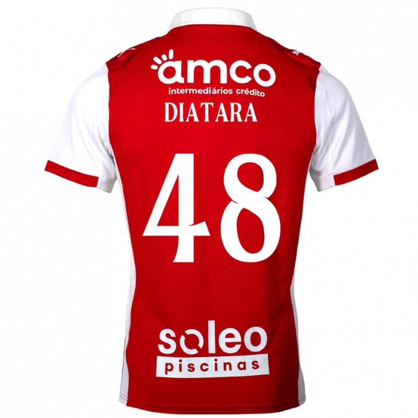 Danxen Niño Camiseta Samba Diatara #48 Rojo Blanco 1ª Equipación 2025/26 La Camisa México