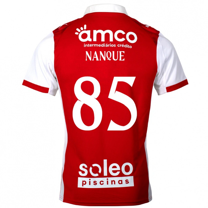 Danxen Niño Camiseta Edgar Nanque #85 Rojo Blanco 1ª Equipación 2025/26 La Camisa México