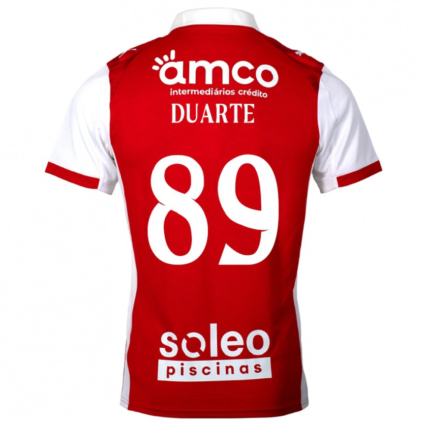 Danxen Niño Camiseta Afonso Duarte #89 Rojo Blanco 1ª Equipación 2025/26 La Camisa México