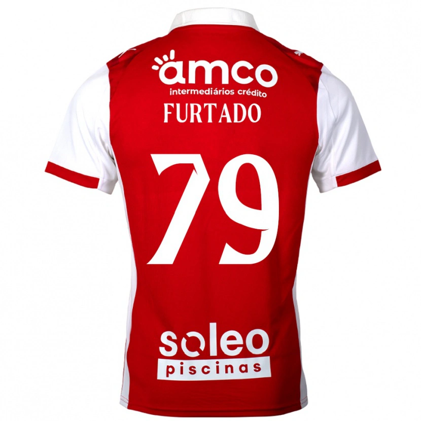 Danxen Niño Camiseta Rúben Furtado #79 Rojo Blanco 1ª Equipación 2025/26 La Camisa México