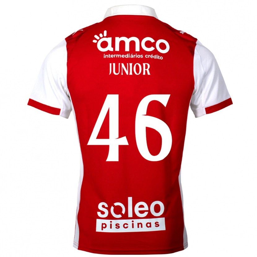 Danxen Niño Camiseta Mário Junior #46 Rojo Blanco 1ª Equipación 2025/26 La Camisa México